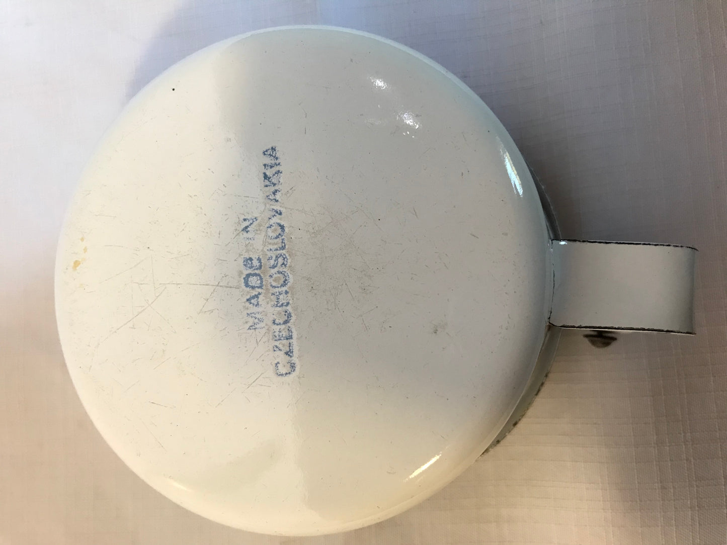 White enamel spittoon