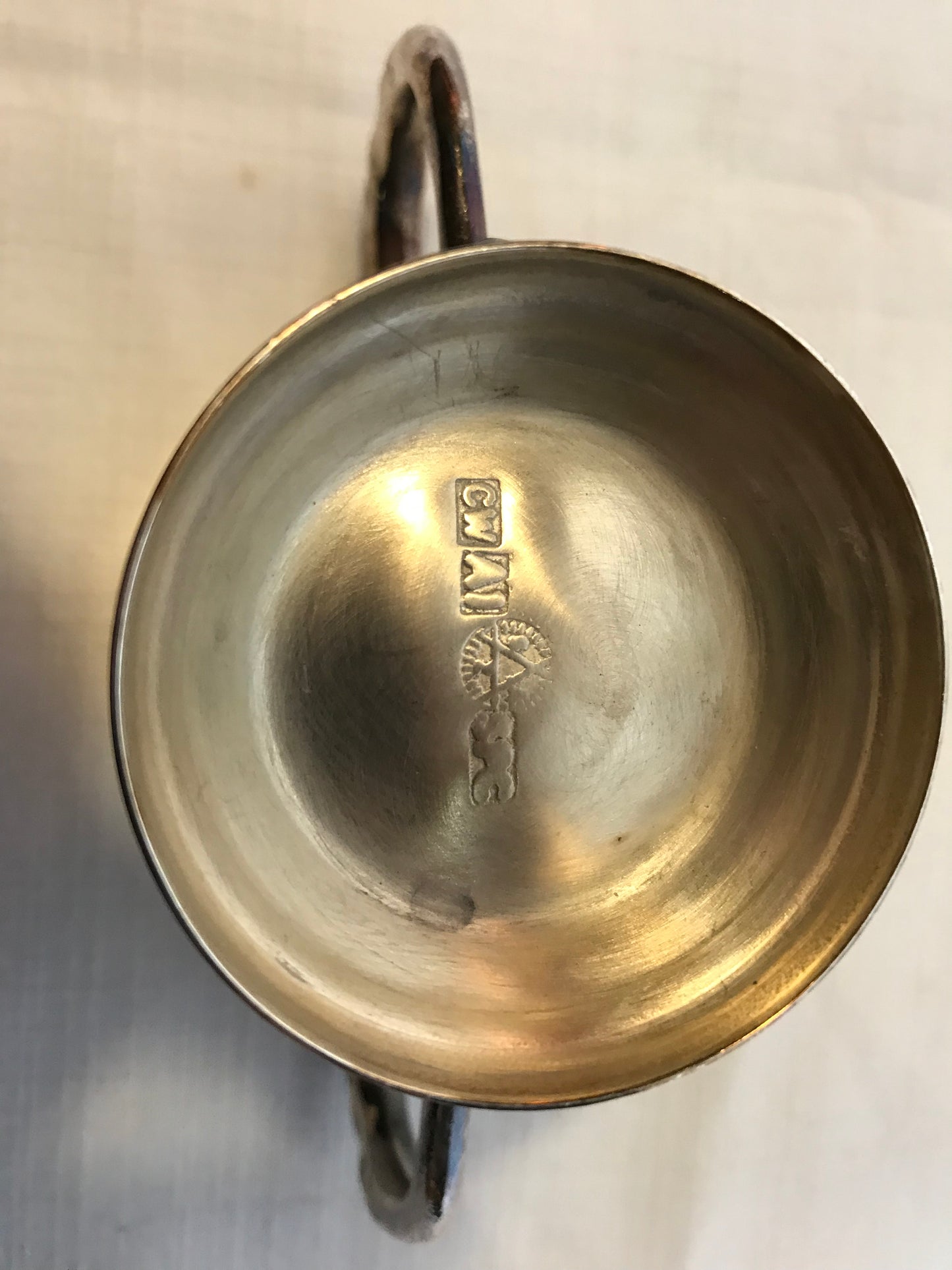 Metal cup with two handles