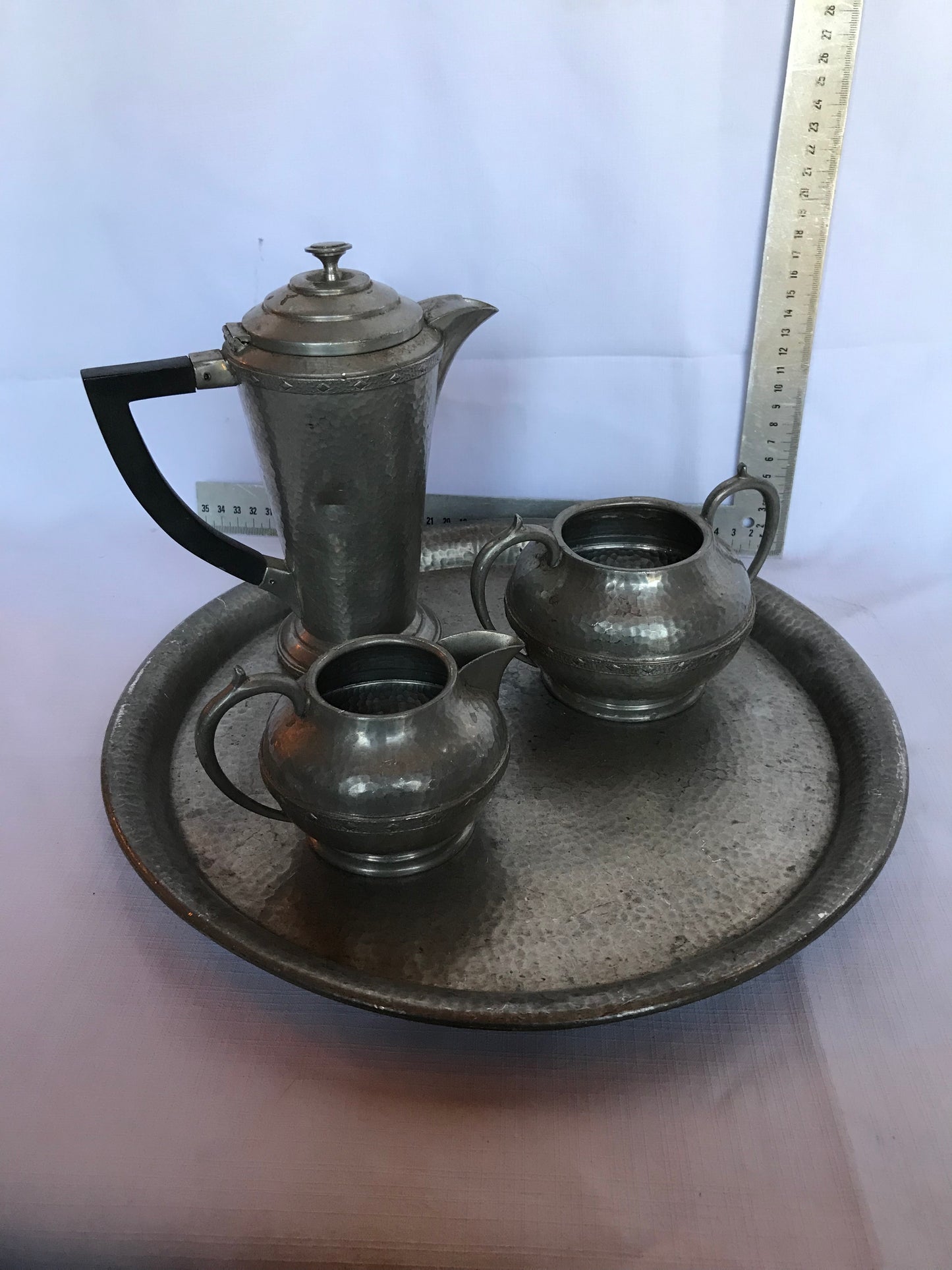 Pewter tea set
