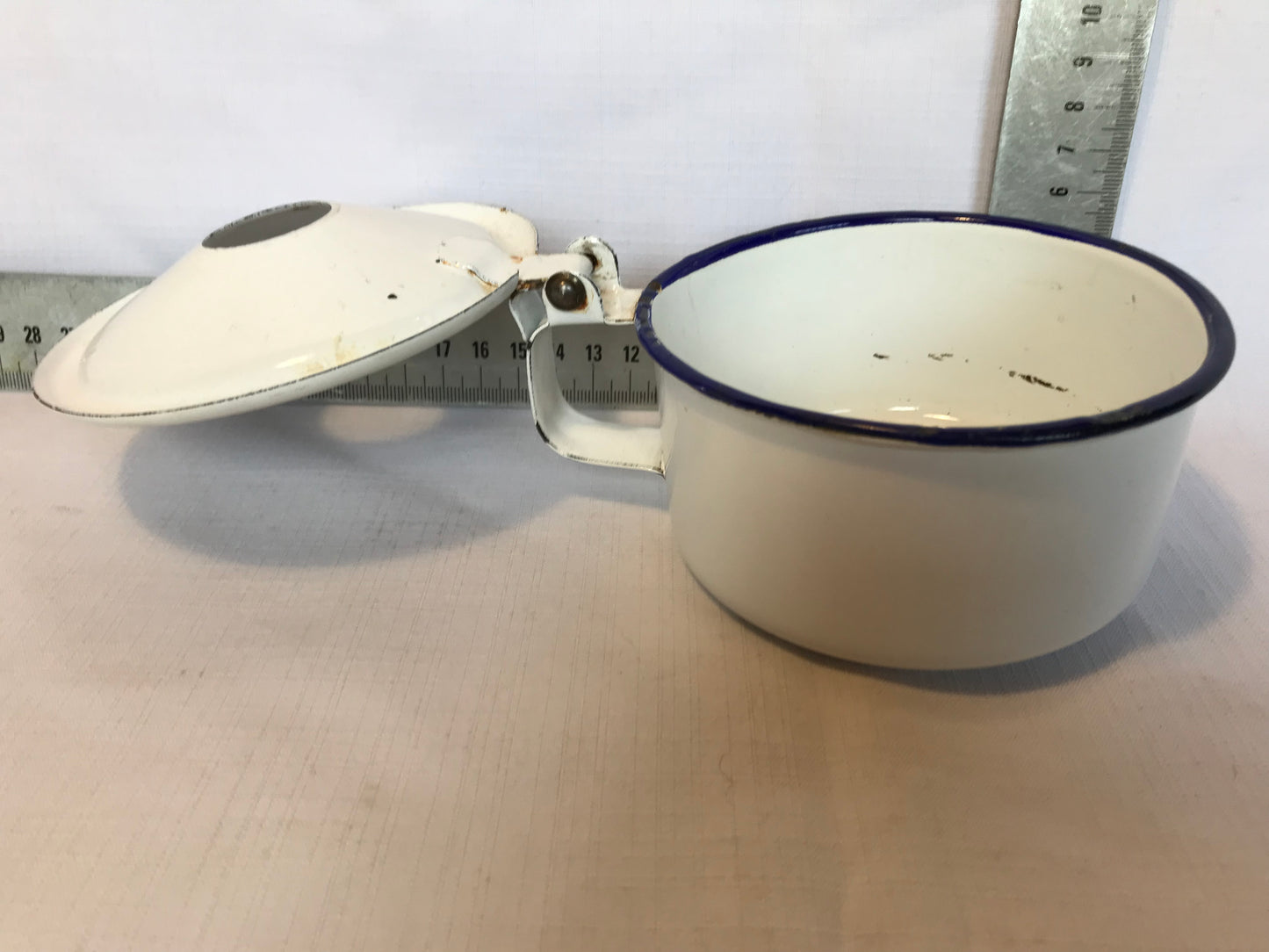 White enamel spittoon