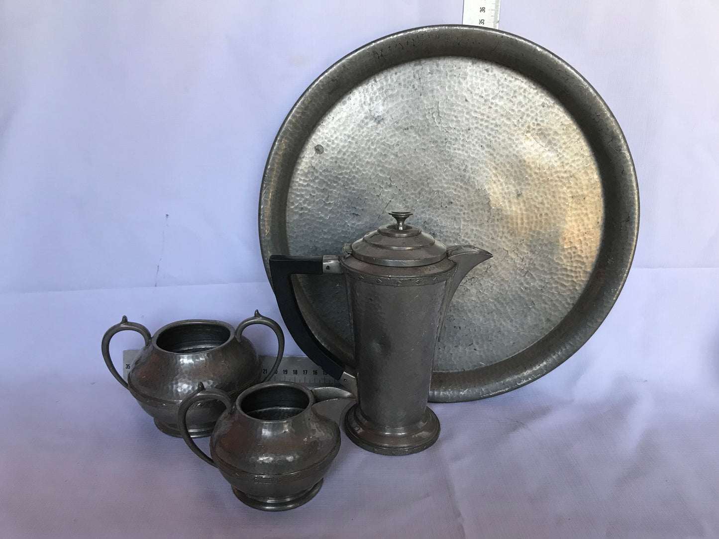 Pewter tea set