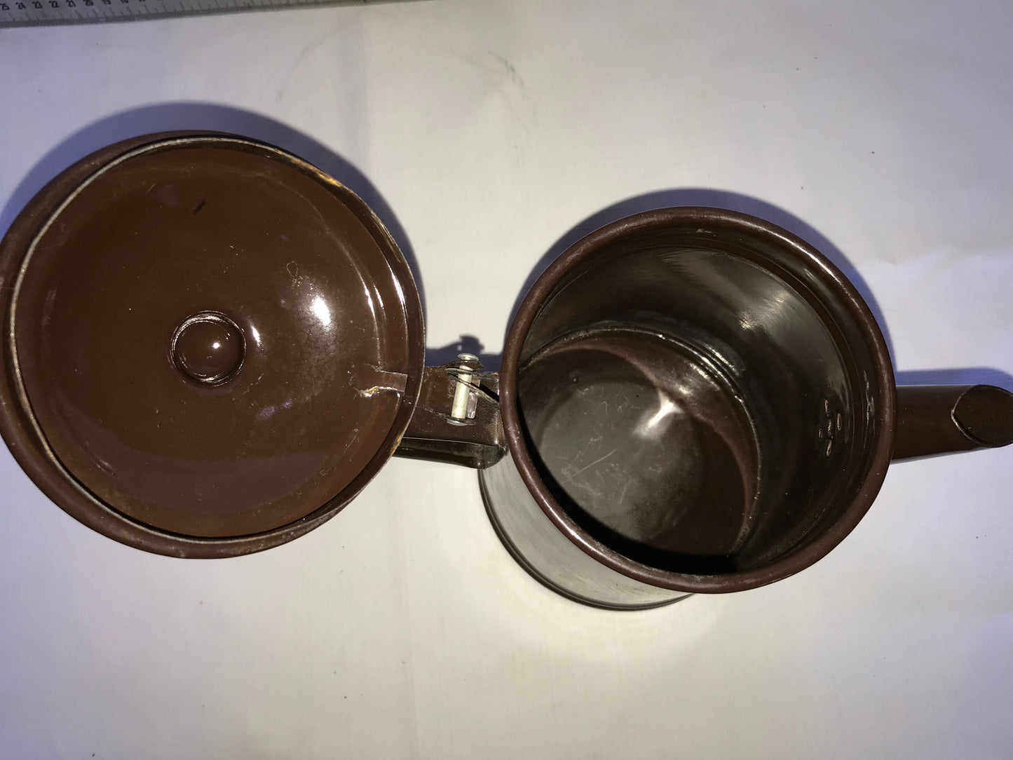 Enamel Sedgwicks old brown coffee pot