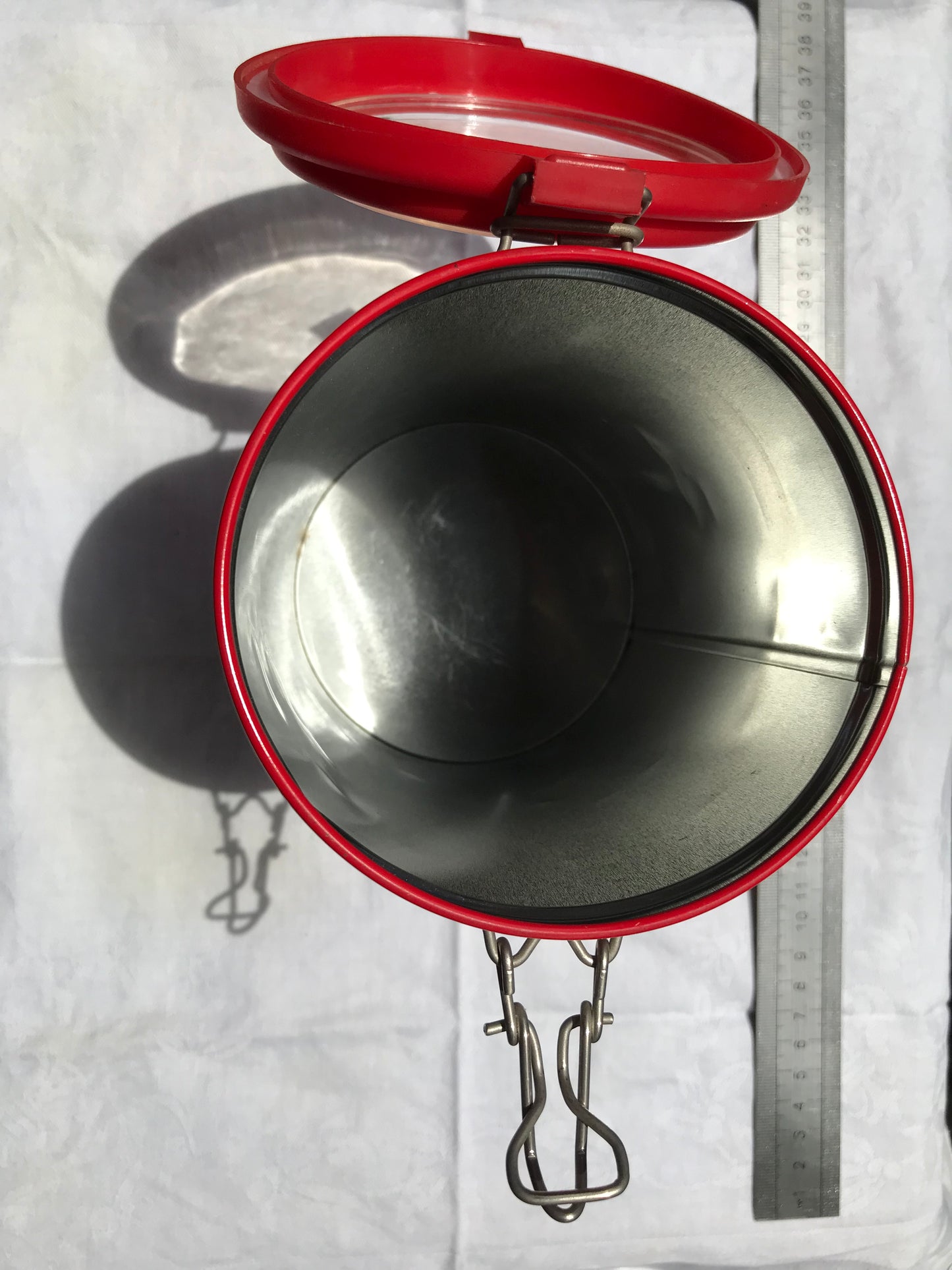 Pre-loved tall round Coca-Cola tin