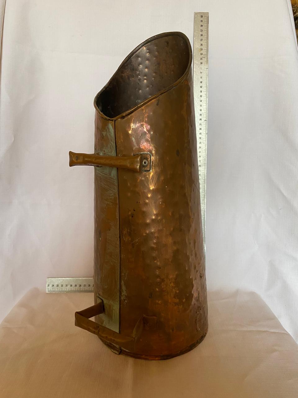 Copper coal scuttle