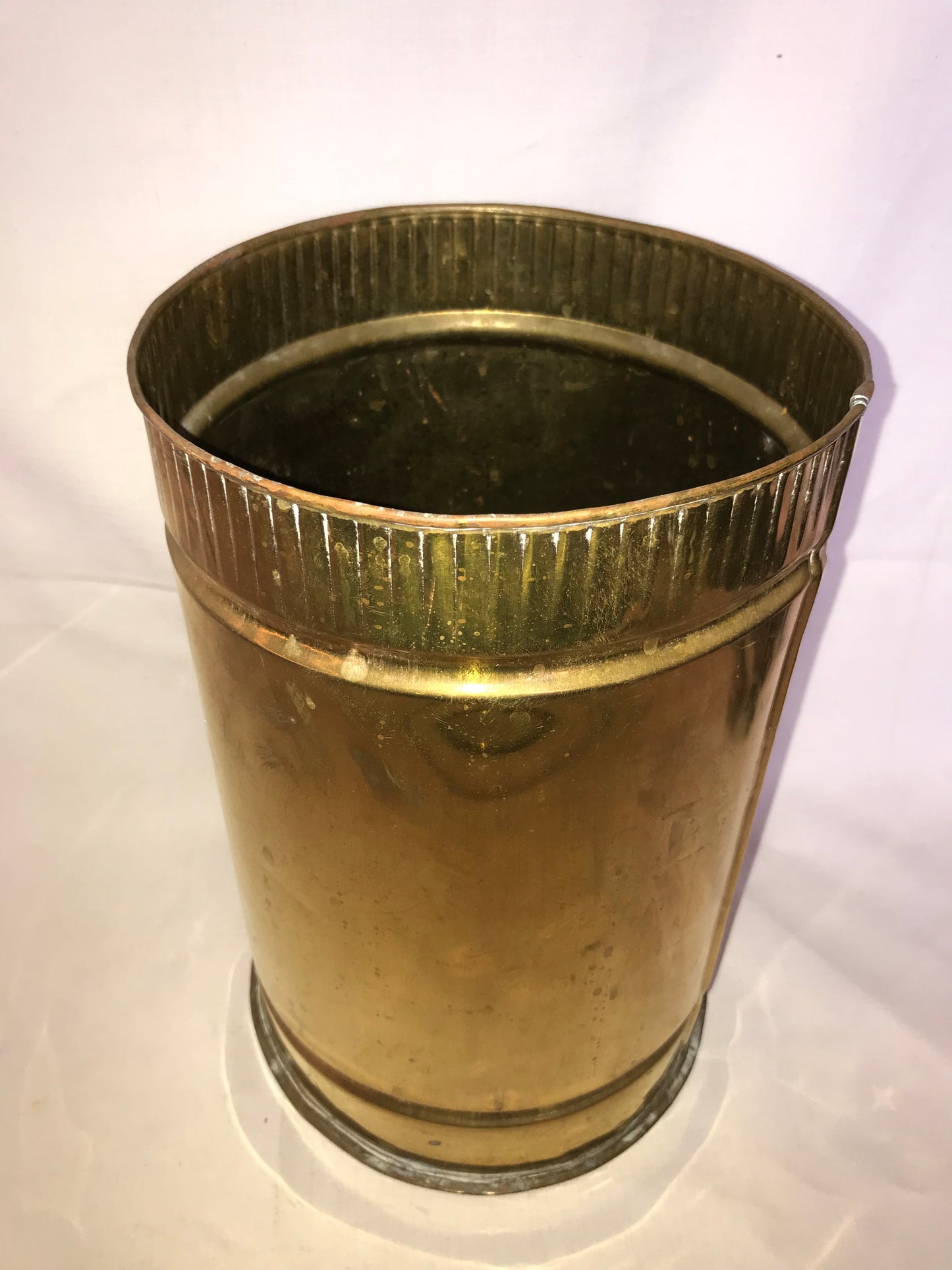 Tall brass planter