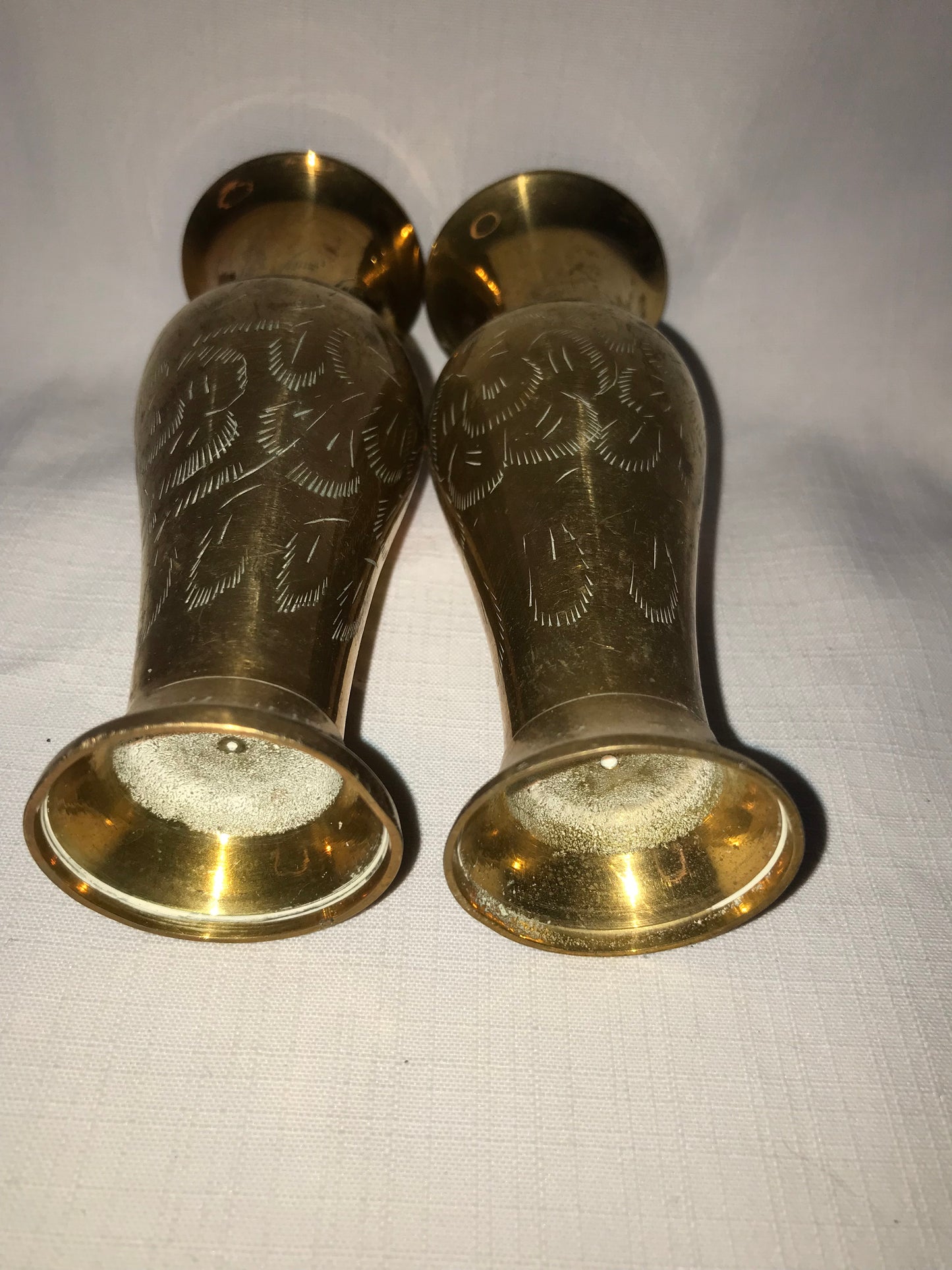 2 Brass vases