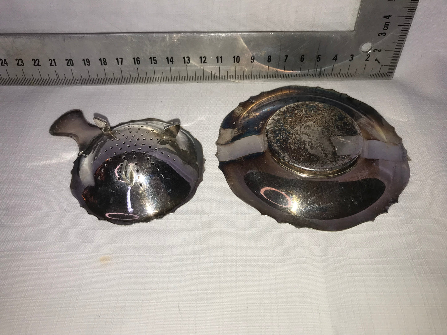 Silver-plated tea strainer
