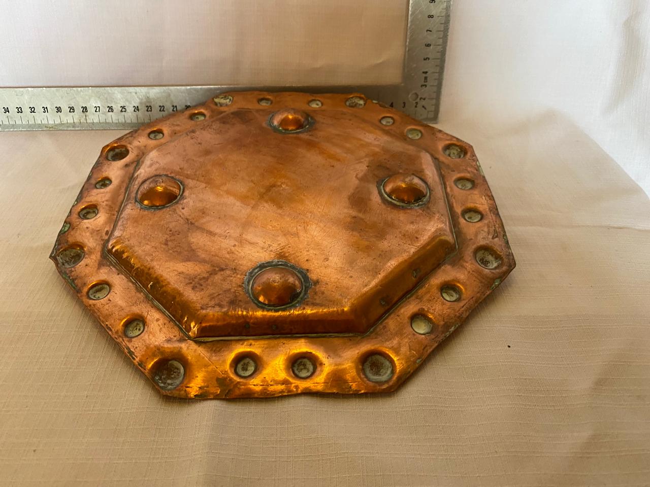 Small copper tray with handle