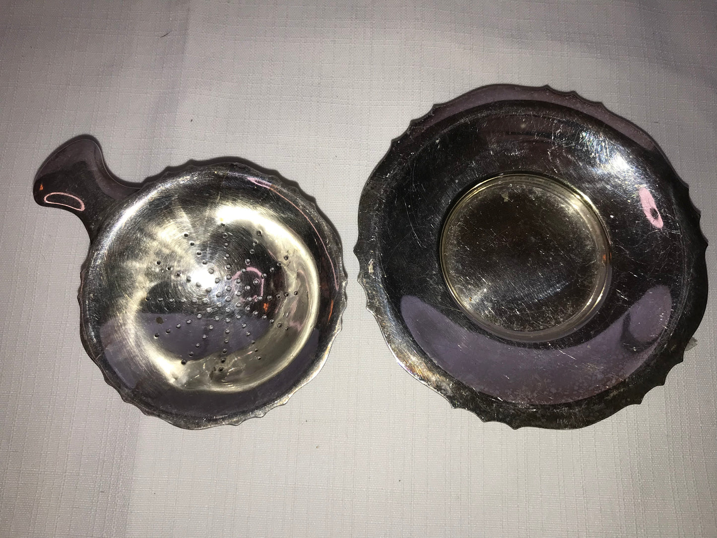 Silver-plated tea strainer