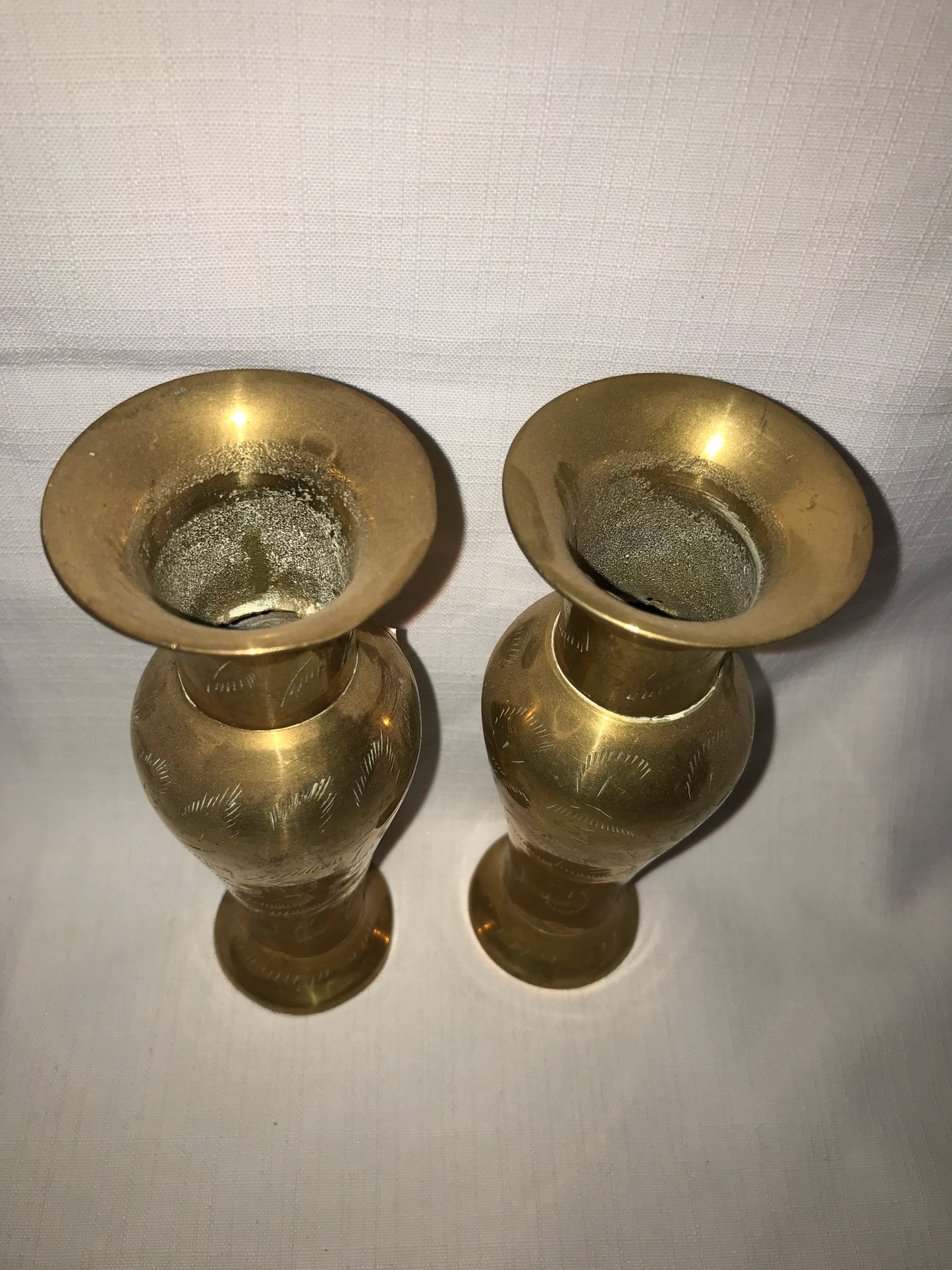 2 Brass vases
