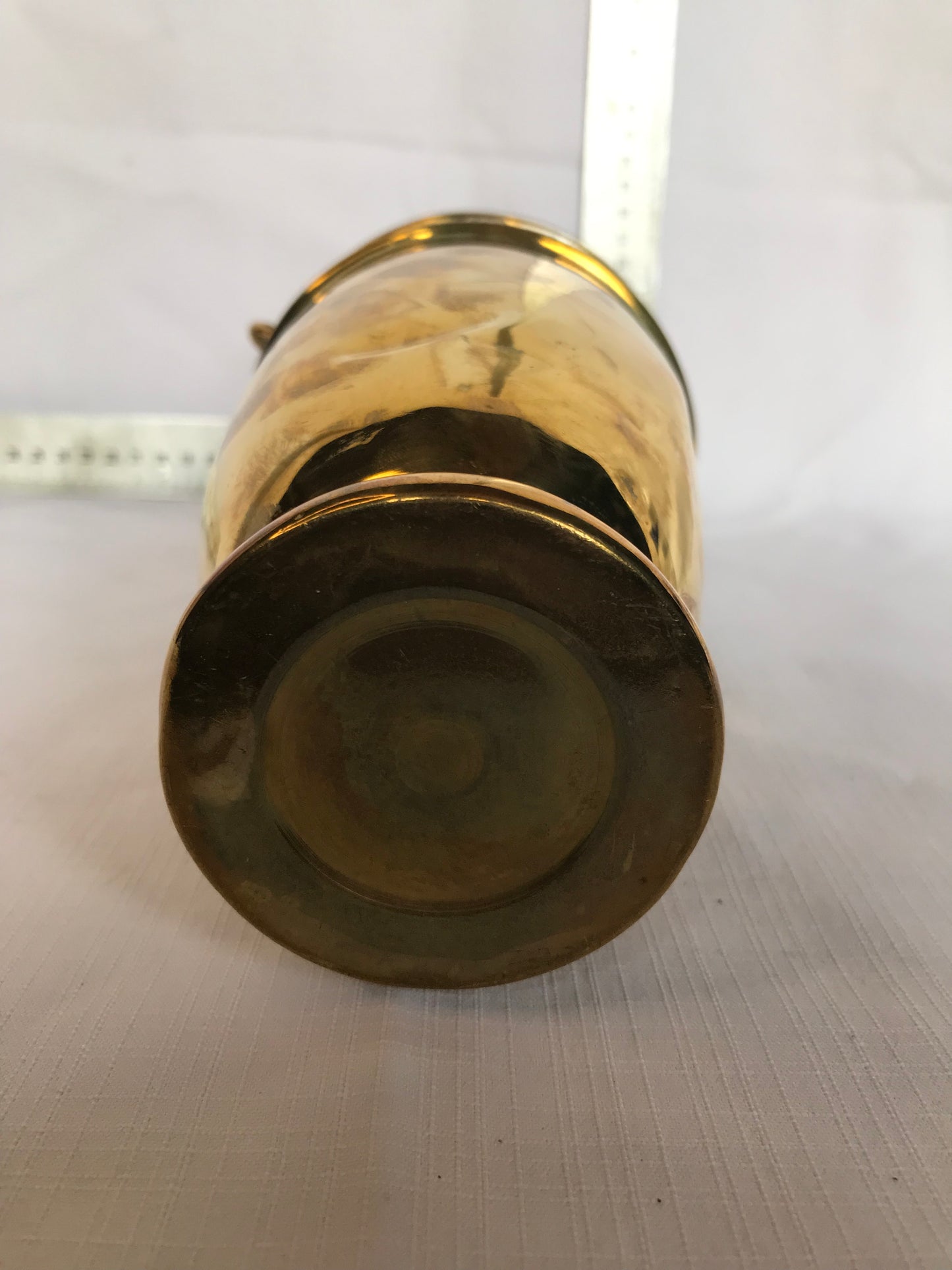 Brass vase with rose detail
