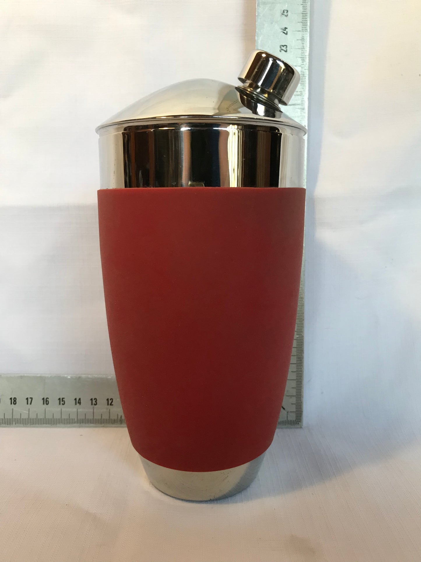 Red cocktail shaker