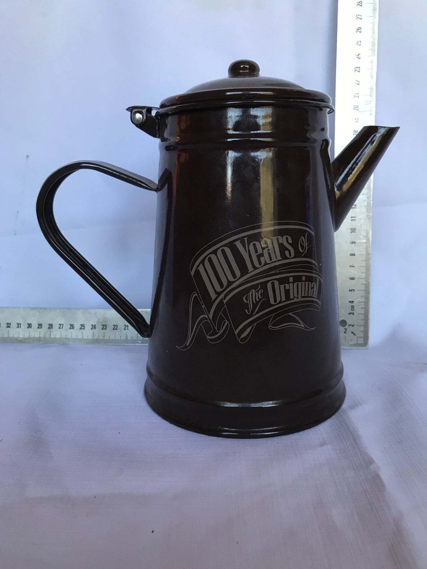 Enamel Sedgwicks old brown coffee pot
