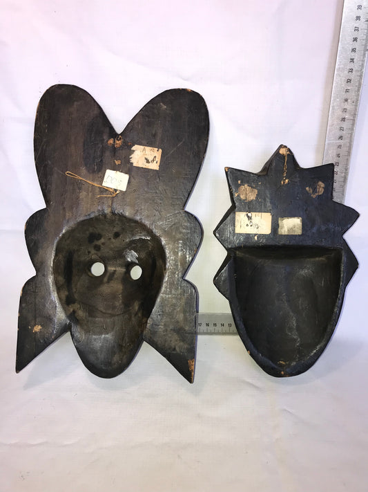 Pair of wooden African masks