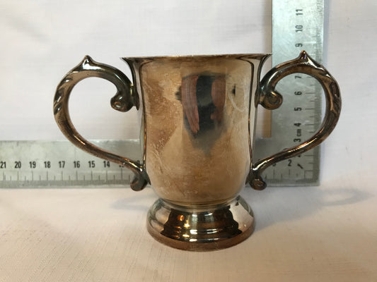 Metal cup with two handles