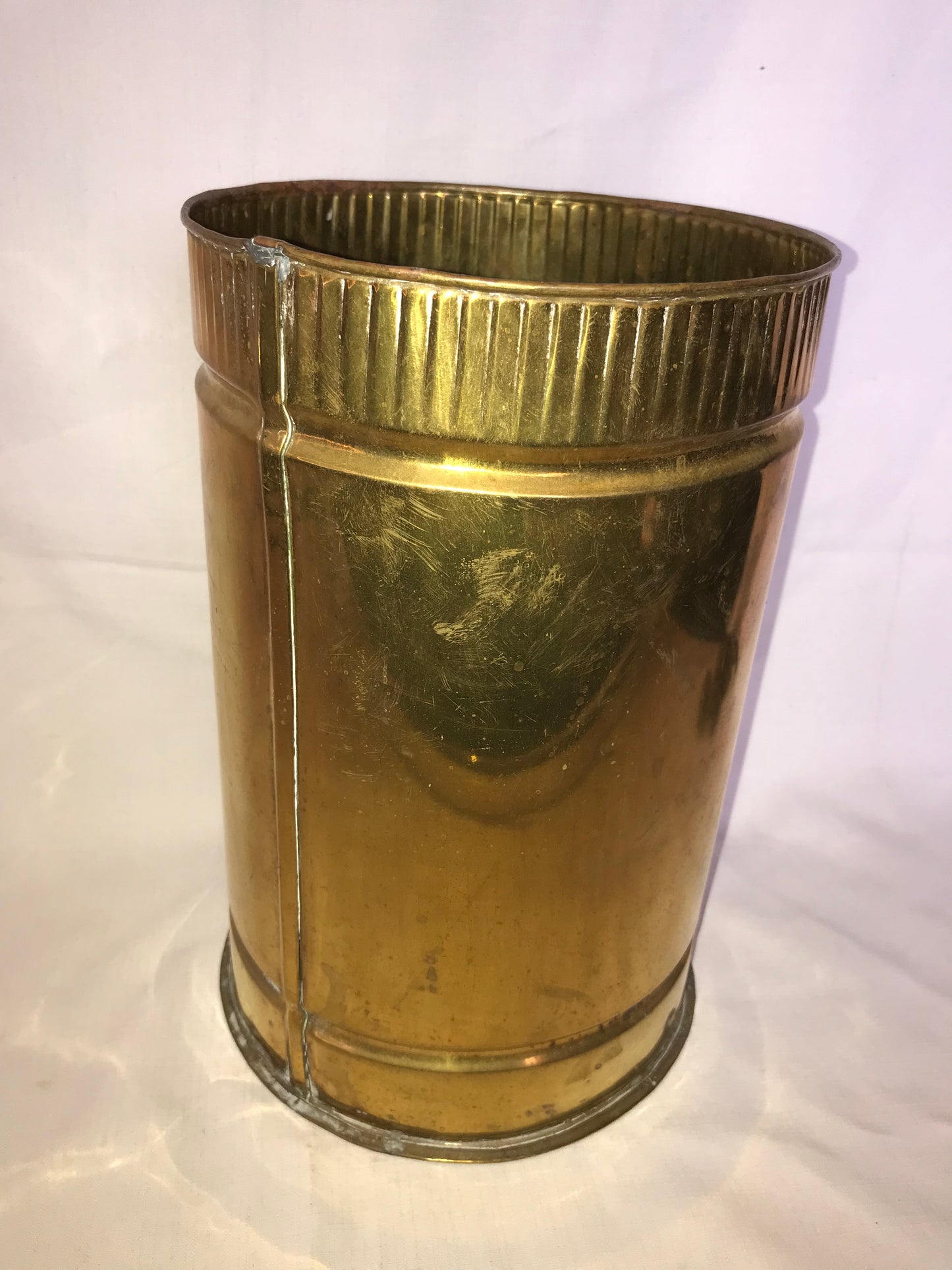 Tall brass planter