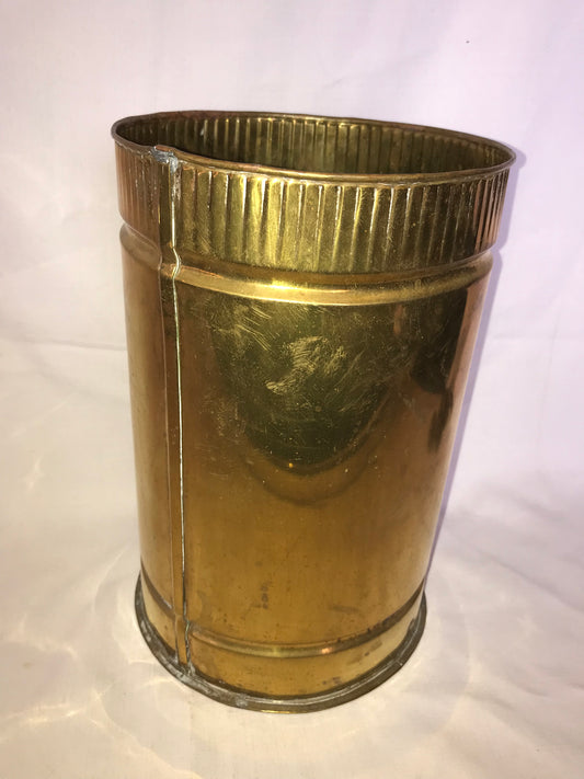 Tall brass planter