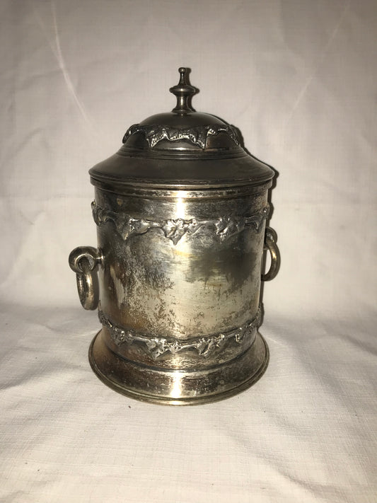 Metal jar with lid