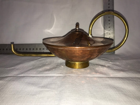 Copper spaceship tea pot