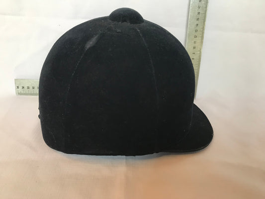 Vintage black velvet horse riding helmet