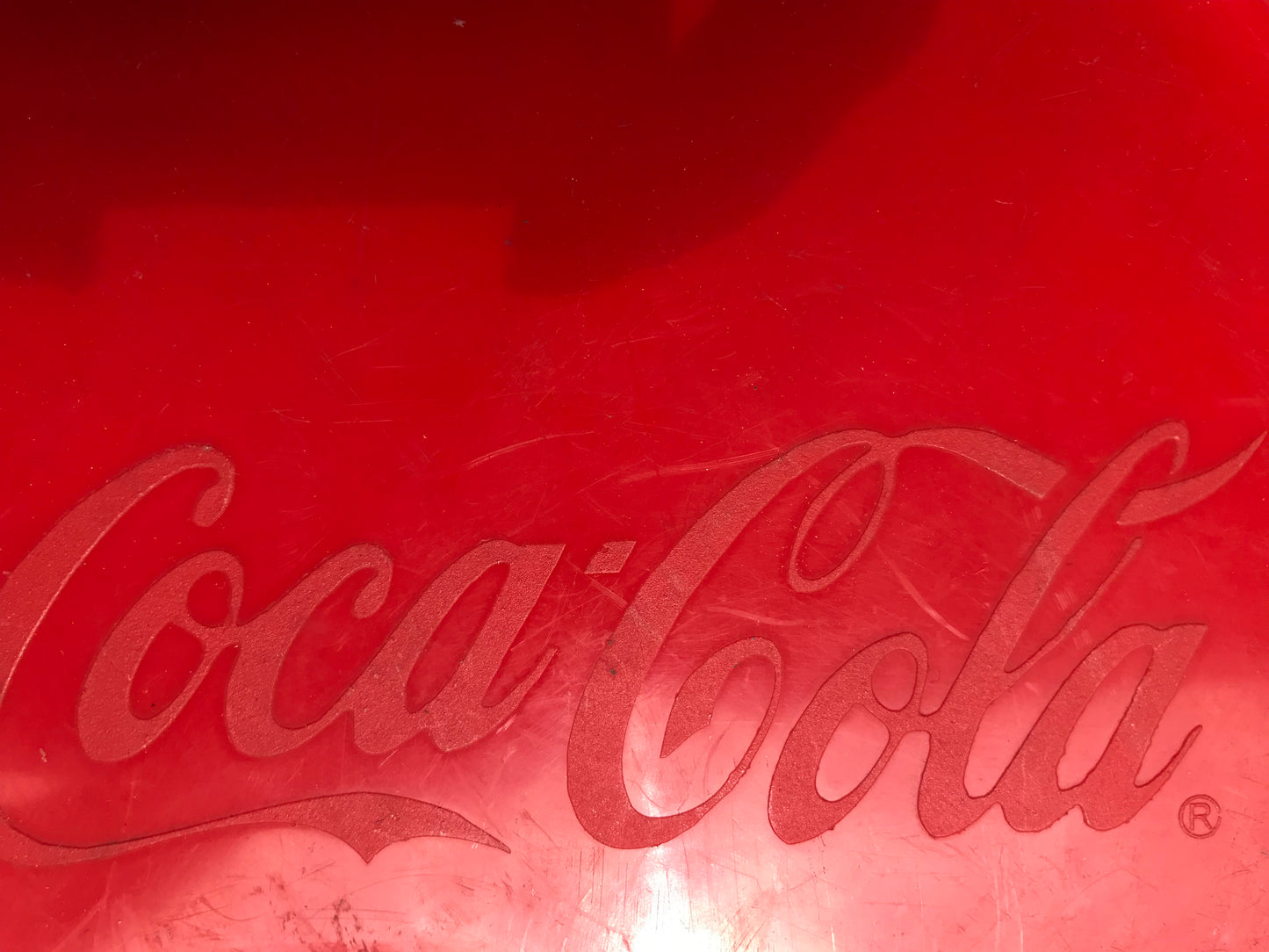 Pre-loved small plastic Coca-Cola tray