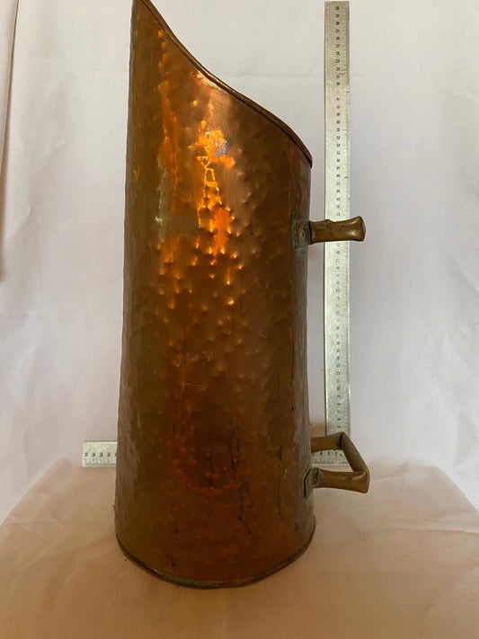 Copper coal scuttle