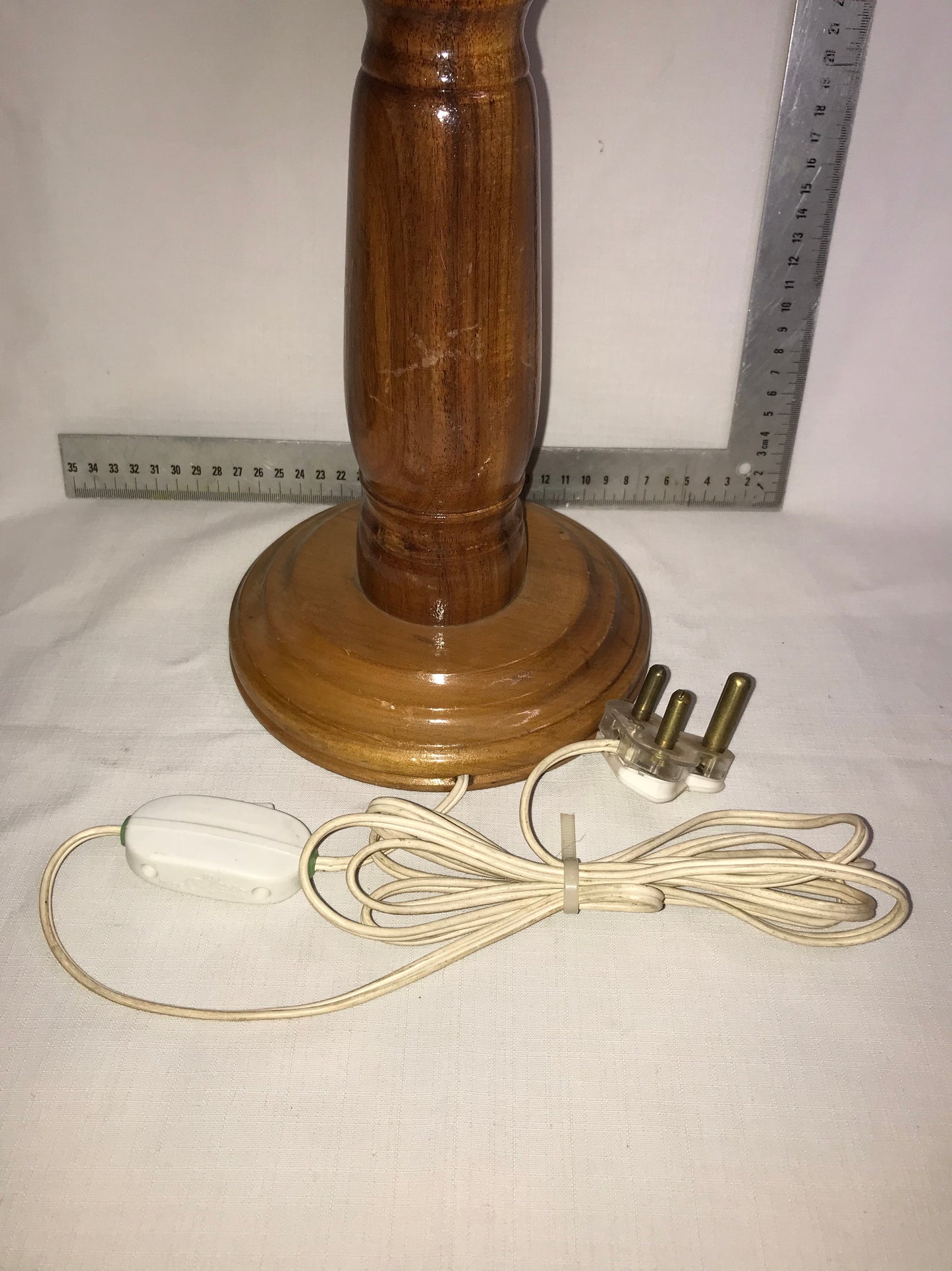 Wooden lamp with grass lamp shade