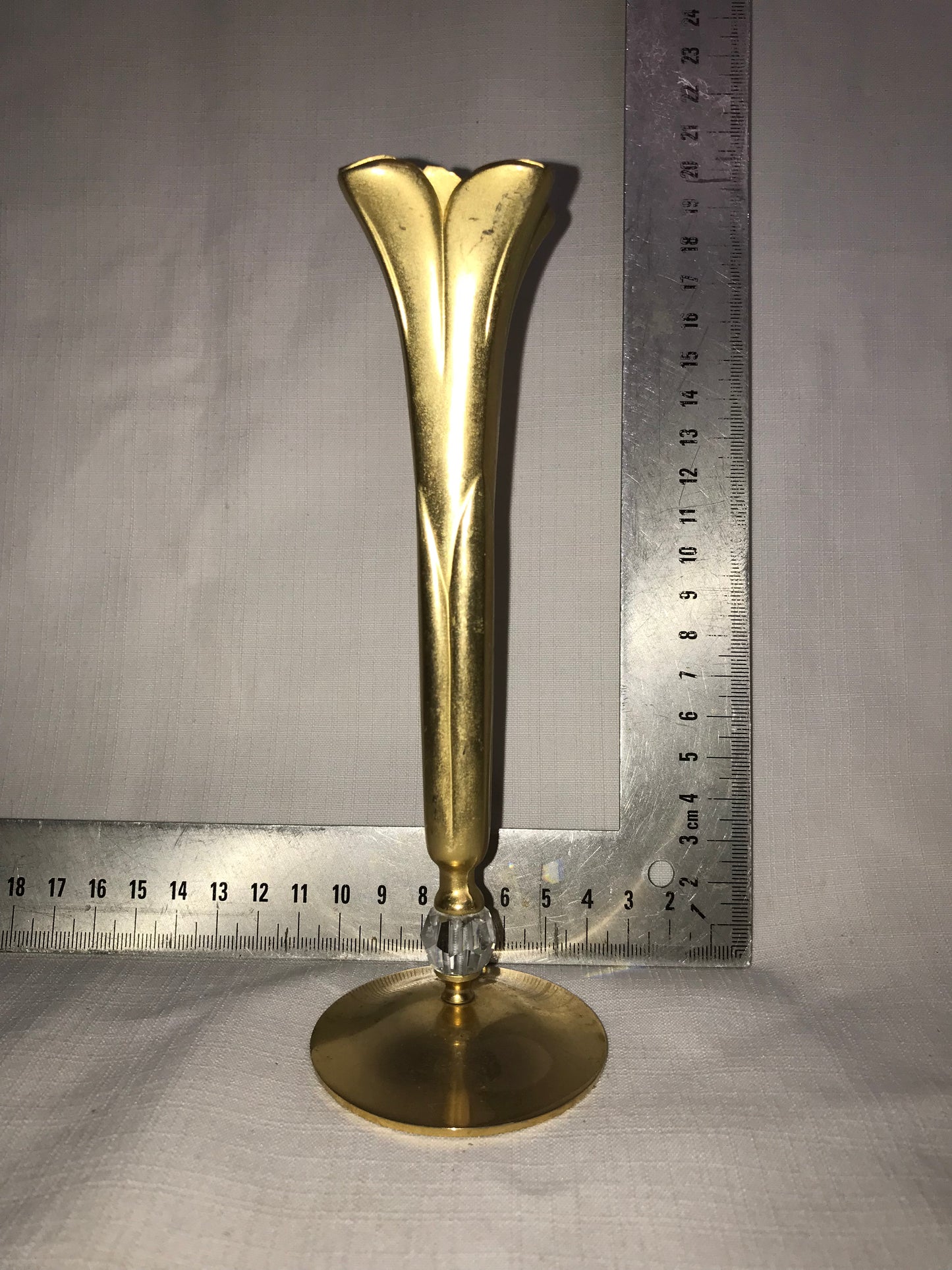 Mini metal gold colour rose vase