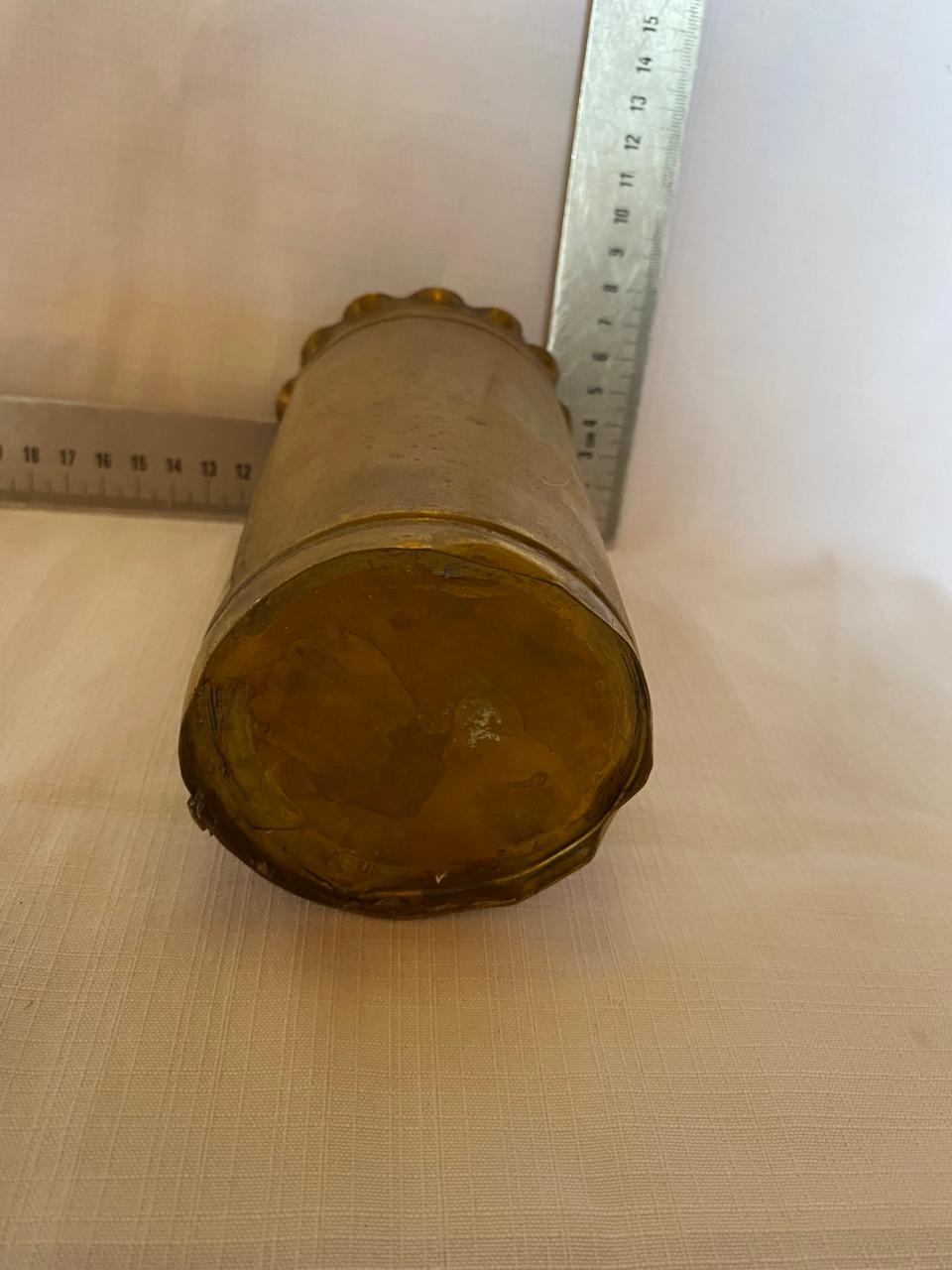 Tall mini brass planter