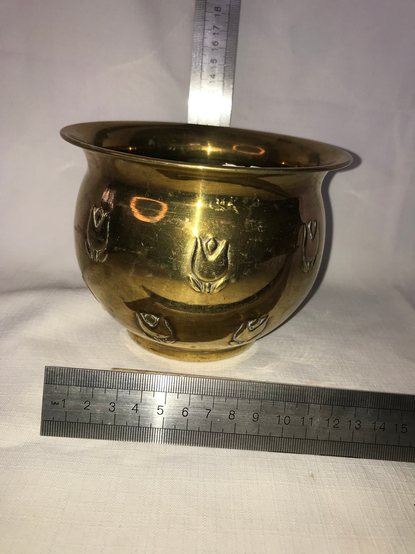 Small brass planter