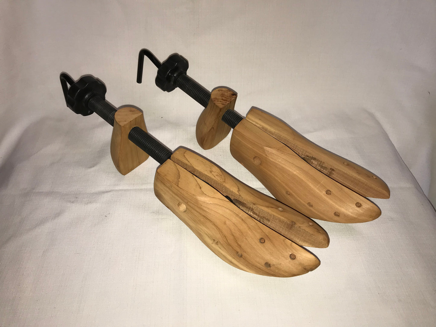 Wooden shoe stretchers
