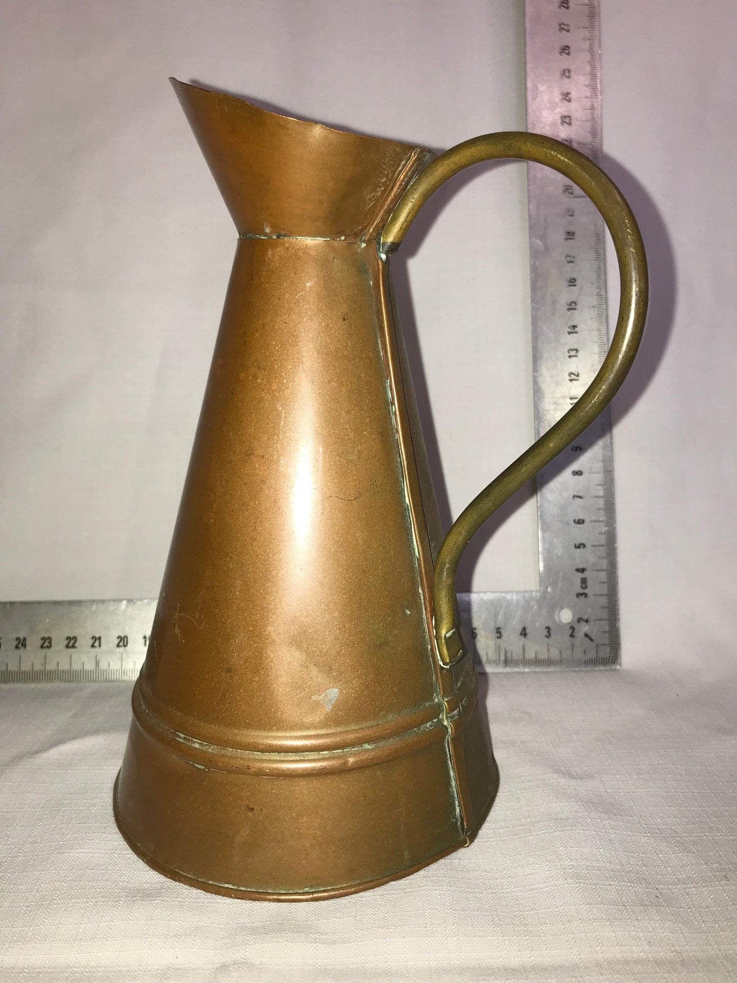 Copper jug with handle
