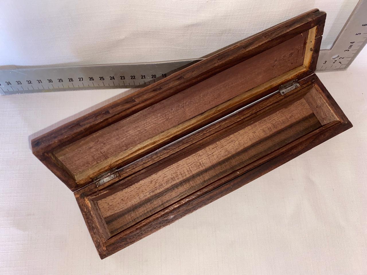 Carved wooden incense box