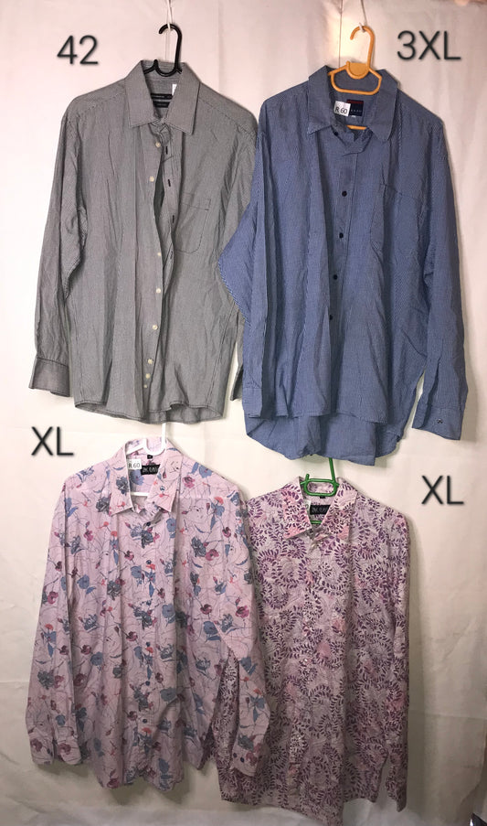 Group of 4 men's pre-loved plus size shirts
