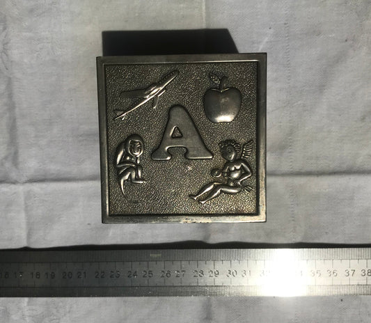 Metal A B C D money box pre-loved