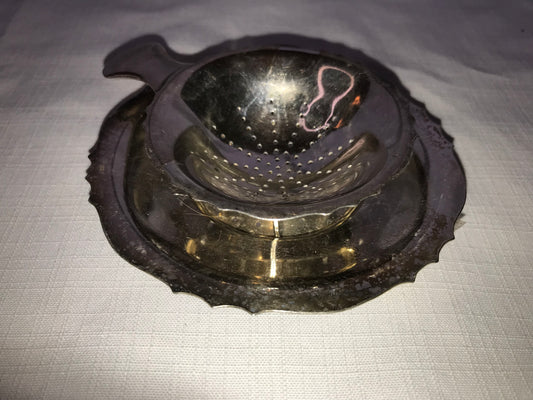 Silver-plated tea strainer