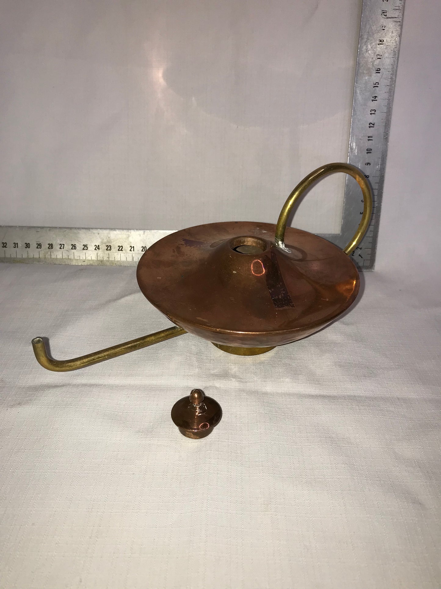 Copper spaceship tea pot