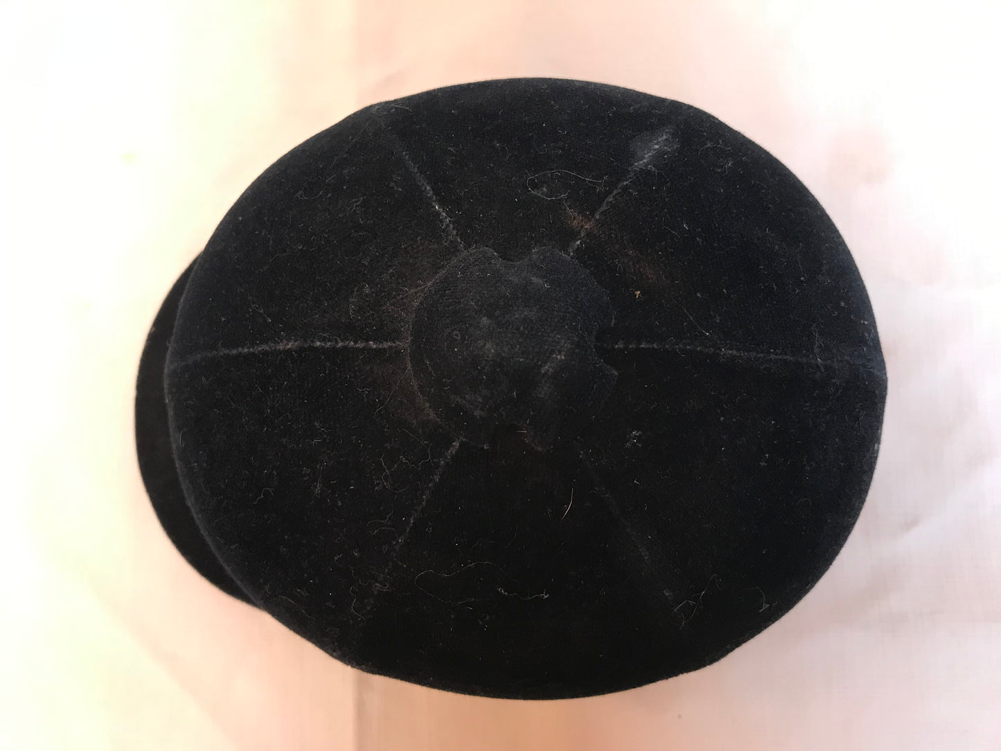 Vintage black velvet horse riding helmet