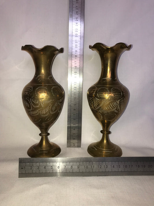 2 Brass vases