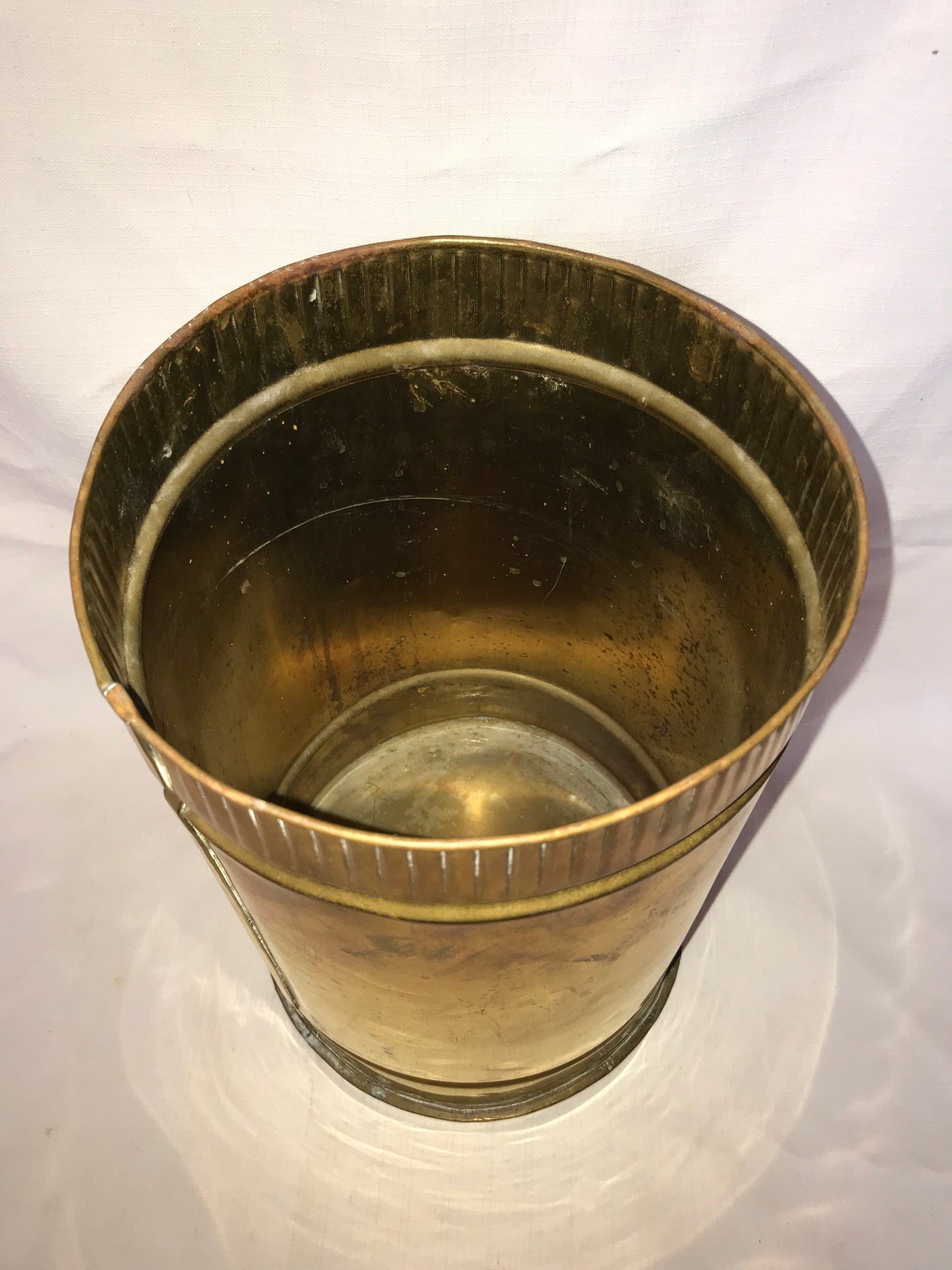 Tall brass planter