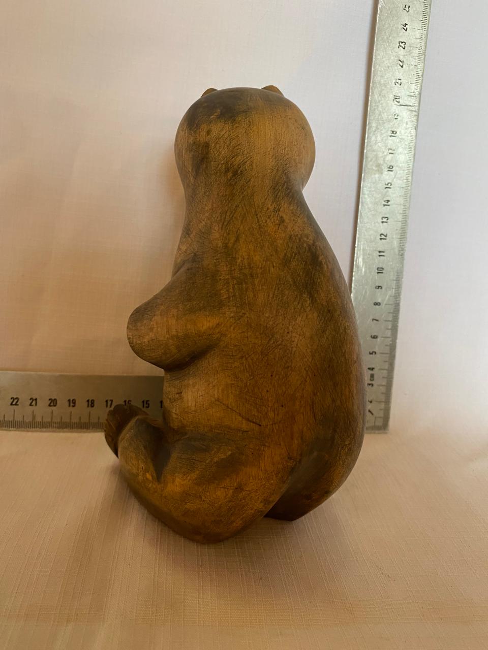 Wooden bear statue Wooden bear statue