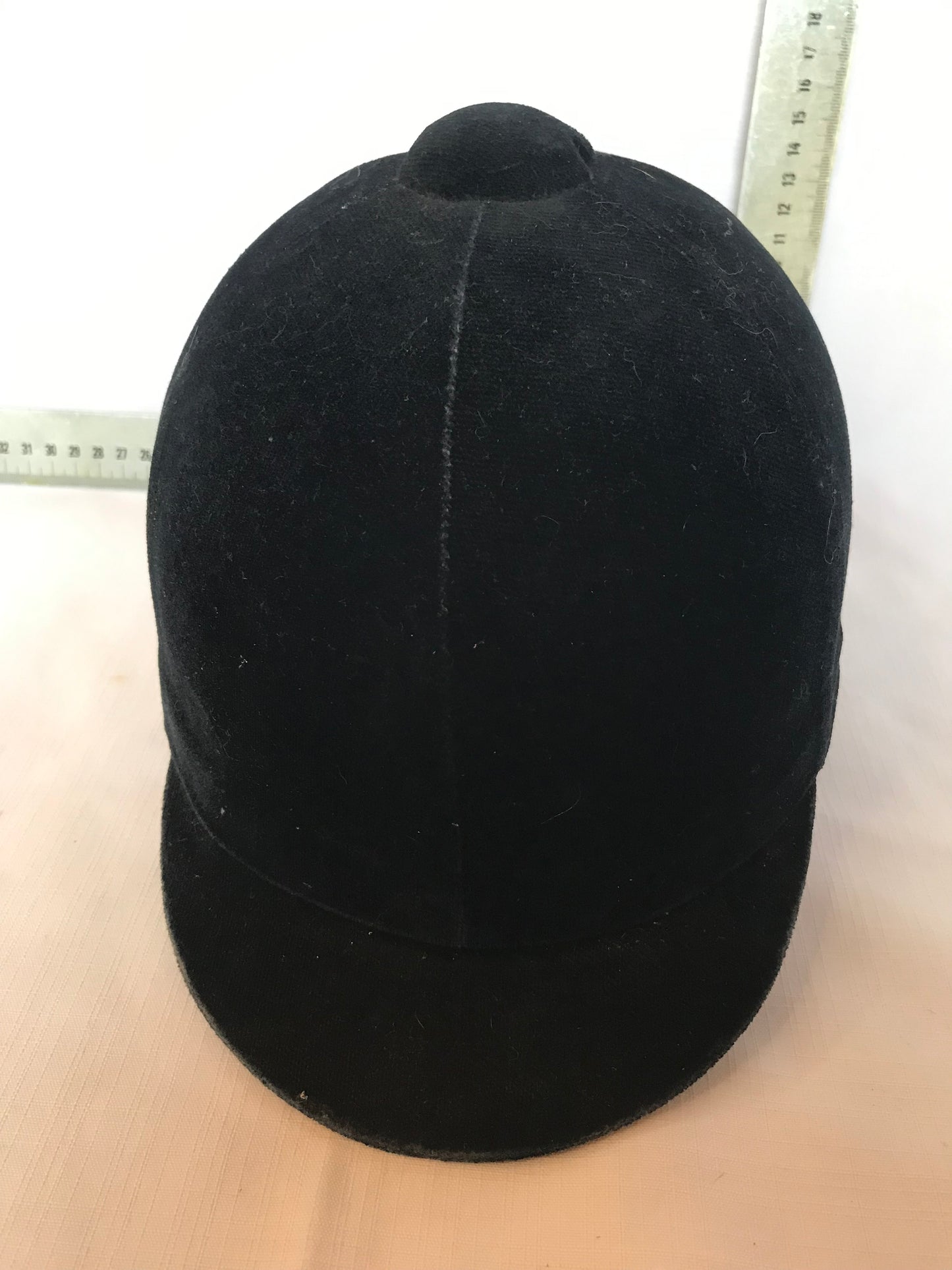 Vintage black velvet horse riding helmet